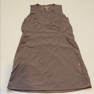 Indygena Sleeveless Taupe Active Dress